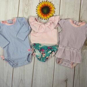 ruffle butts baby girl seersucker bundle 6-12M